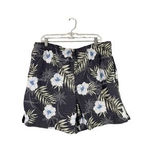 Breakwater Bay Vintage Tropical Leaves Flower Summer Vacation Swim Trunks Large